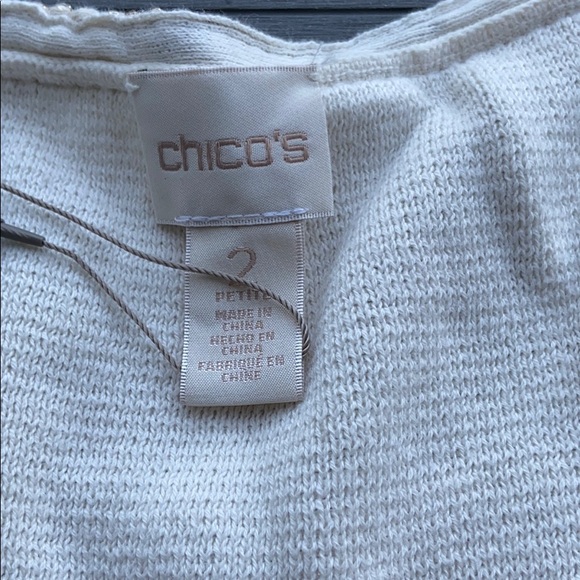Chico’s woman sleeveless cardigan. Size 2P - Picture 3 of 8